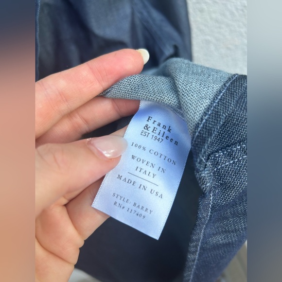 Frank & Eileen Barry button down dark rinse shirt - Picture 3 of 6